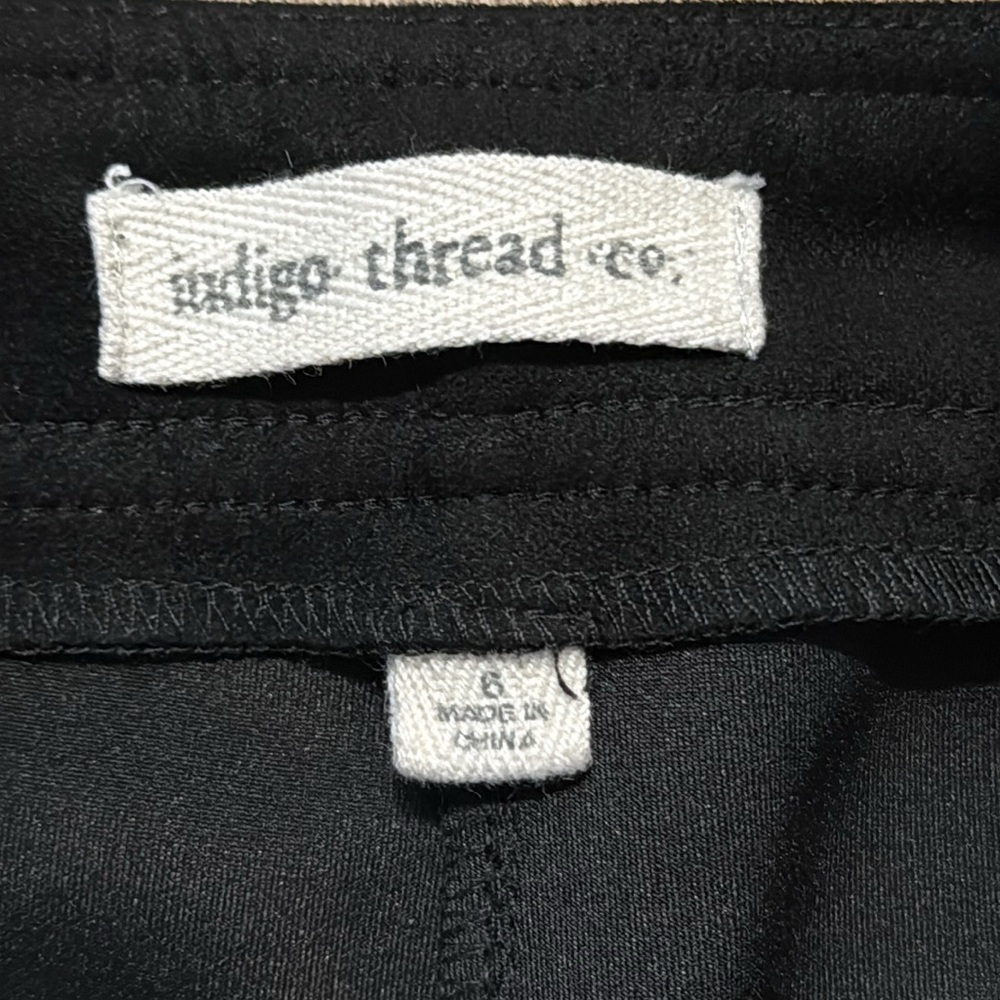Indigo Thread Co Black Faux Suede Pants Size 6 - Picture 4 of 8